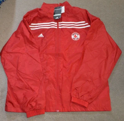 Jaqueta corta-vento forrada Boston Red Sox Adidas nova com etiquetas GG - Imagem 1 de 4