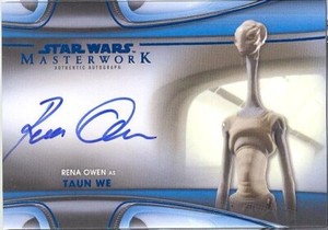 2021 Star Wars Masterwork MWA-RO Rena Owen As Taun We Blue Foil Autograph 83/99