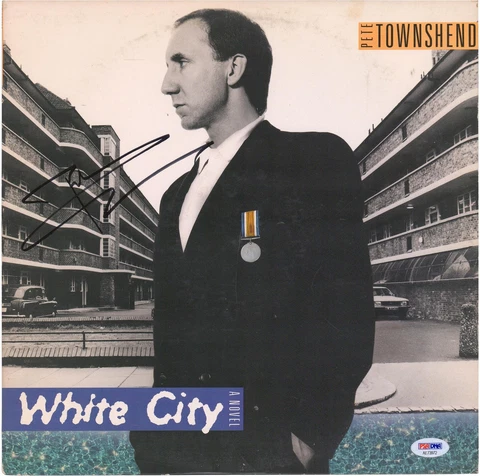 Pete Townshend Autographed White City a Novel Album PSA Cover