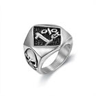 Vintage Mens Silver Stainless Steel Gothic Punk Biker Rings Jewelry Lots Sz8-15