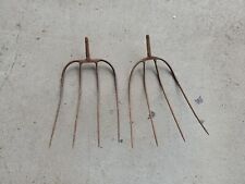 A Pair Of 4 Tine Hay Forks, Vintage, Antique 