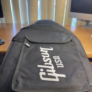 Gibson USA Padded Soft Guitar Gig Bag Case Saddle w/Straps Handle Black A9308DLX - Picture 1 of 12