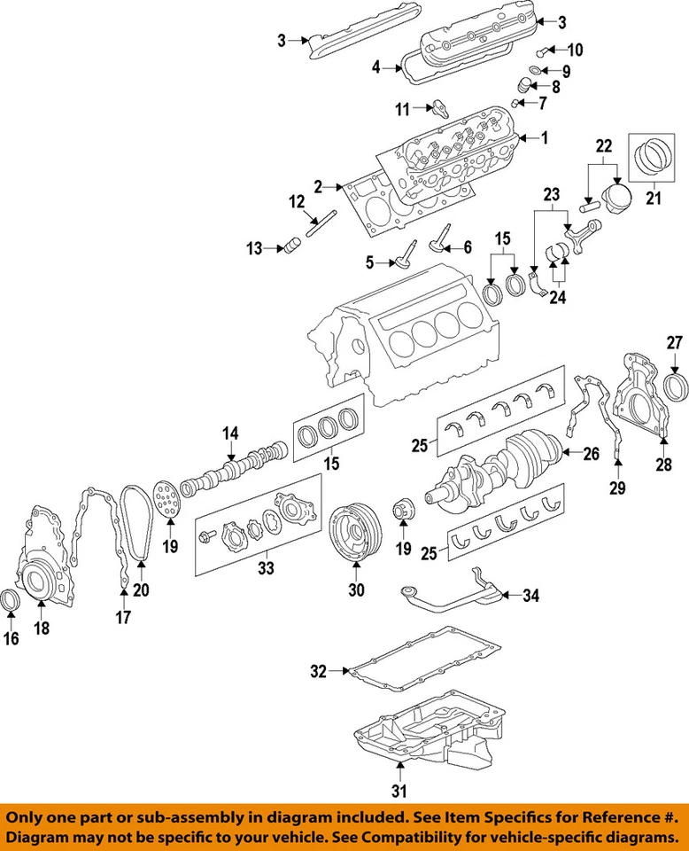 GM OEM-Engine Crankshaft Main Bearing 89017572 - Image 1 of 1