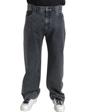 Dolce & Gabbana Dark Gray Cotton Straight Fit Men Denim Men's Jeans Authentic