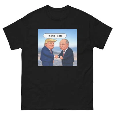 T-shirt unisex Putin e Trump pace - Immagine 1 di 4