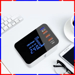 Multi-port USB Wireless +1QC3.0+1Type-c Desktop fast AC power adapter charger - Picture 1 of 13