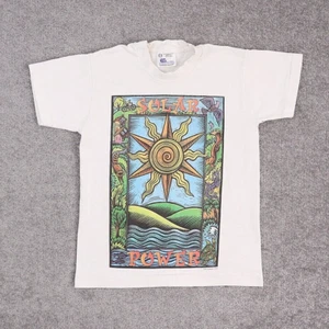 Vintage Human-i Tee Sun Solar Youth 10-12 White Short Sleeve T-Shirt - Picture 1 of 9