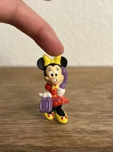 MINNIE MOUSE POLKADOT DRESS DISNEY 2” ACTION FIGURE PVC TOY(MISSING NOSE) - Picture 1 of 8