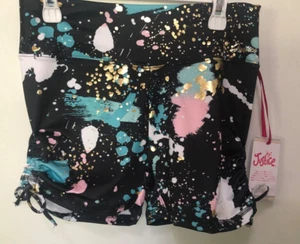 Justice Girl Paint Splatter Print Active Shorts Gymnast Dance Size XL (16/18) - Picture 1 of 8