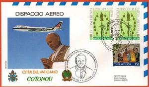 1993-Fdc-Aérogramme 1°jour**/-Voyage du Pape J.P.II-Vatican-Cotonou-Bénin - Imagen 1 de 1