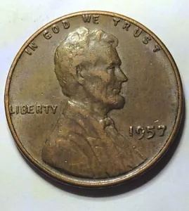 1957 LINCOLN WHEAT PENNY NO MINT MARK *Liberty* & *States* & *BIE* Errors - Picture 1 of 5
