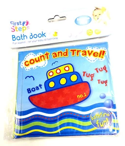 NEW BABY BATH BOOKS PLASTIC COATED KIDS TODDLER BATH TIME FUN EDUCATIONAL TOYS - Picture 1 of 1