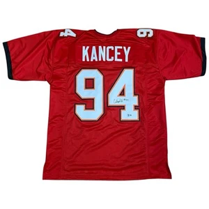 Calijah Kancey signiertes rotes #94 Trikot Beckett Tampa Bay Buccaneers Bucs Pitt - Bild 1 von 4