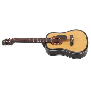 Miniature Modèle De Guitare En Bois Exquis Mini Ornements Musicaux Réalistes FR - Imagen 1 de 12