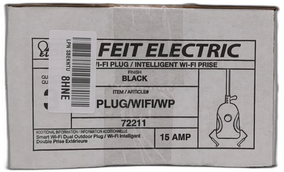 Feit Electric Smart Outdoor Plug, Wifi Waterproof Plug, 2 Grounded 3 PACK