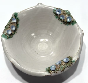 Vintage Kegworth Keramik angewandte Blumenschale 6,75" Terrakotta Linda & Alan Smith - Bild 1 von 9