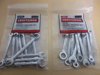 NUEVO Juego de llaves de encendido Craftsman 20 Midget, SAE/Métrico 4-11 mm, 5/32-7/16" Mini Foto 1 de 2