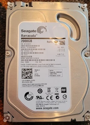 Seagate Barracuda Festplatte 3,5 Zoll, 2000 GB - Bild 1 von 3