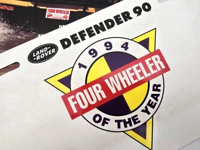 Land Rover 1994 NAS Defender 90 'Cuatro ruedas del año' Inserto de matrícula Foto 1 de 4