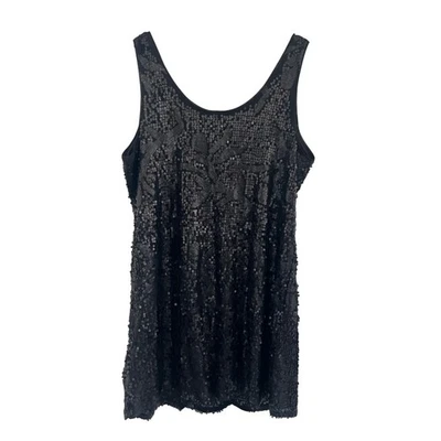 Worthington Black Sequin Mini Dress 3x Y2K Cocktail Party Glam Event Party - Image 1 of 4