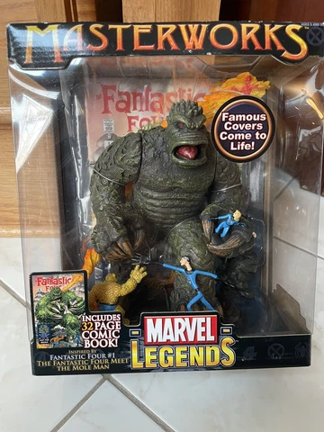 MASTERWORKS MARVEL LEGENDS FANTASTIC FOUR MEET THE MOLE MAN W/COMIC BOOK NIB Cover