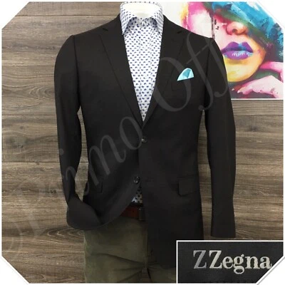 Blazer Abrigo Deportivo Informal Chaqueta de Dos Botones Talla 40R Traje de Lana Marrón Z ZEGNA para Hombres Foto 1 de 4