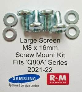 Q70A Samsung 2021-22 Modell M8 x 16 mm Wandhalterung Schrauben Kit QE**Q70A - Bild 1 von 4