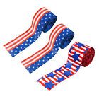  3 Rolls Ribbons US Star Stripe Usa Flags Patriotic National Day Car Printing