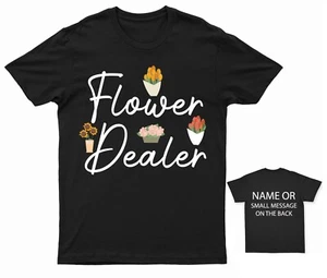 Flower dealer Florist Plant lady Gardener T-Shirt Personalised Gift Customised - Picture 1 of 15