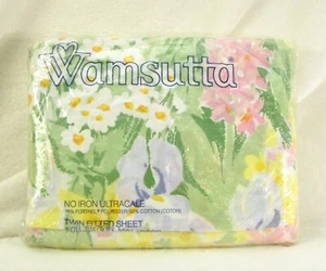 New Retired Wamsutta Flower Show Twin Set Flat & Fitted Sheets + Pillow Case - Picture 1 of 4