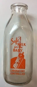 Furtados Dairy Quart biberón de leche nuevo Bedford Mass “Leche segura para el bebé” # 13 - Imagen 1 de 6