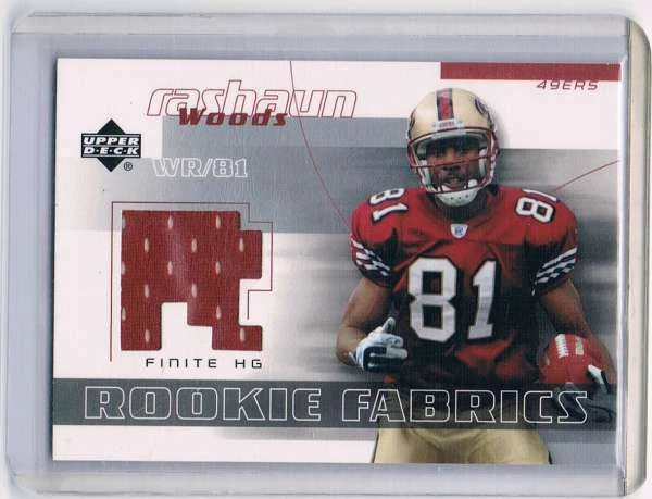 2004 Upper Deck Finite HG Rookie Fabrics #RA Rashaun Woods  - Image 1 of 1