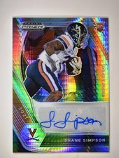 2021 Prizm Draft Picks Slver Hyper Auto #SSI Shane Simpson - Virginia Cavaliers