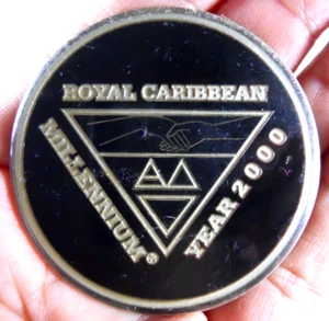 Imán nevera vintage Royal Caribbean línea de cruceros Millenium año 2000 - Imagen 1 de 3