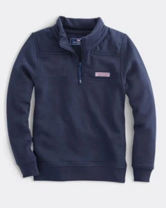 Vineyard Vines Kids' Shep Shirt 1/4 Quarter Zip Cotton Size L - Picture 1 of 3