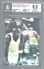 1991-92 Upper Deck AW1 Michael Jordan Award Winner Score Hologram BGS 8.5 NM MT+
