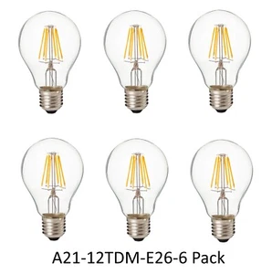 Artiva USA 12W Dimmable LED Filament Bulbs, Set of 6 - Picture 1 of 1