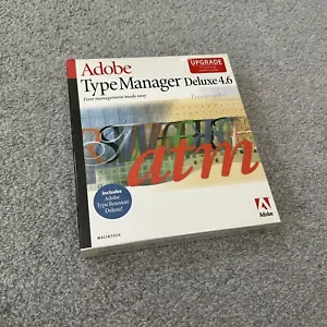 Adobe Type Manager Deluxe 4.6 Mac Software Full Set W/ Serial Number Sealed New - Picture 1 of 6