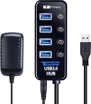 NEW Atolla USB 3.0 USB Hub w / 4 USB 3.0 Data Ports + 1 USB Smart Charging Port - Image 1 of 3