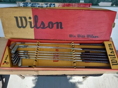 Wilson Ad Display Box Sam Snead Signature Irons 3-9 & Putter Greenbrier Hotel  - Image 1 of 4