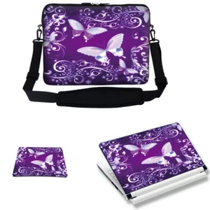 Funda bolsa para computadora portátil de 15,6" con correa para el hombro y almohadilla para mouse de piel a juego 767 - Imagen 1 de 5