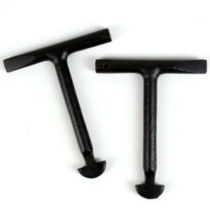 2 x MANHOLE COVER KEYS T-Bar Lid Lifting Grid Drain Stop Cock Man Hole Sewer - Picture 1 of 5