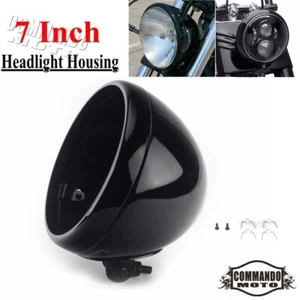 7" Headlight Housing Bulb Bucket Cover For Harley Dyna Wide Glide Street Bob - Picture 1 of 12