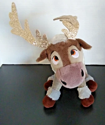 TY Sparkle Disney Frozen SVEN the Reindeer Moose Pelúcia Glitter 10 polegadas - Sem Etiqueta - Imagem 1 de 4