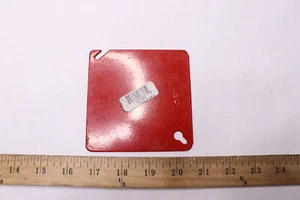 Cubierta de caja de conexiones cuadrada de conducto City de acero rojo 4" 52-C-1RD - Imagen 1 de 1