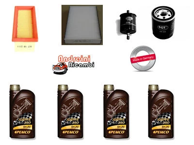 KIT TAGLIANDO 4 FILTRI E OLIO RENAULT CLIO II 1.2 16V 55KW - 75CV DAL 2003 ->