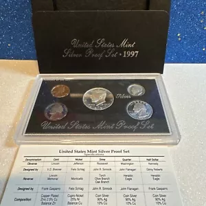 1997 United States Silver Proof Set …rainbow Toning On Cent - Picture 1 of 10