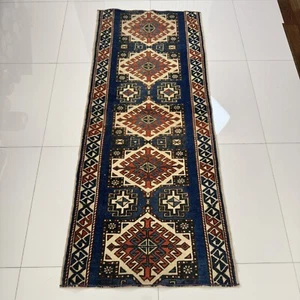 Alfombra de corredor Oushak 2x6, alfombra turca oriental vintage de lana a mano - Imagen 1 de 10