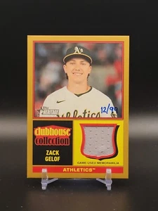 2025 Topps Heritage Zack Gelof GOLD CLUBHOUSE COLLECTION RELIC /99 Hand Numbered - Picture 1 of 2