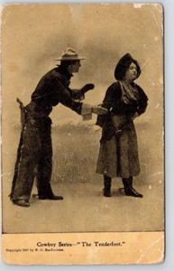 POSTKARTE COWBOY SERIE - DER TENDERFOOT - Bild 1 von 2
